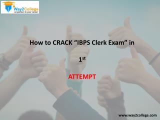 How to crack ibps clerk in 1st attempt