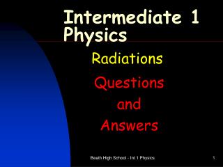 Intermediate 1 Physics