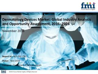 Dermatology Devices Market Estimated to be Valued at US$ 5,307.6 Mn by 2026