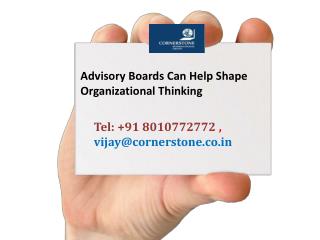 Advisory Boards Can Help Shape Organizational Thinking