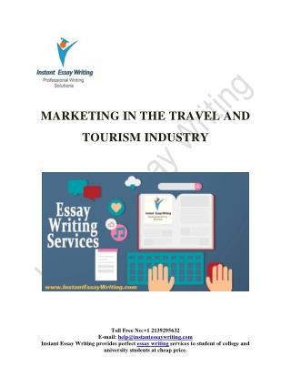 A free Sample On "Marketing in the travel and tourism industry"