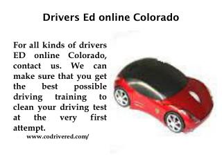 Drivers Ed online Colorado