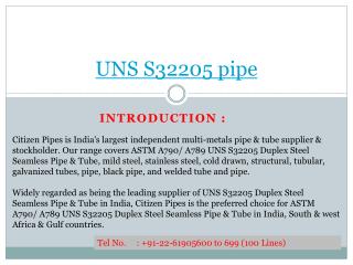 UNS S32205 pipe