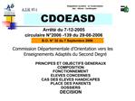 Commission D partementale d Orientation vers les Enseignements Adapt s du Second Degr