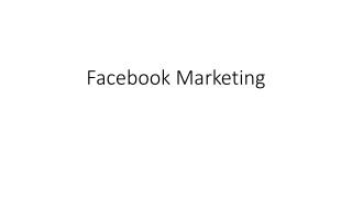 Facebook Marketing