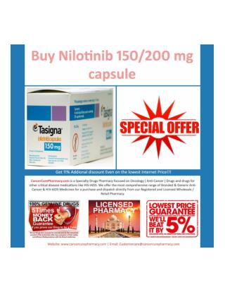 Generic Nilotinib Tasigna | Nilotinib 150 mg