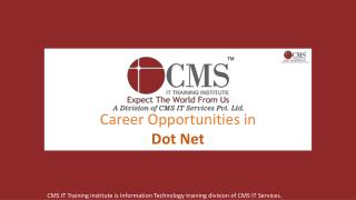 Career Opportunities in Dot Net