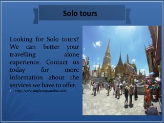 Solo tours