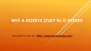 Why A Reserve Study NJ Is Needed