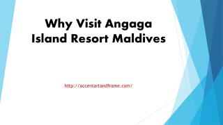 Why Visit Angaga Island Resort Maldives