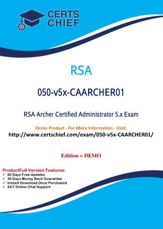 050-v5x-CAARCHER01 Certified Professional Dumps