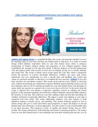 http://www.healthsupplementreview.com/radiant-anti-aging-serum/