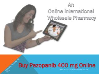 Buy Pazopanib 400 mg tablets