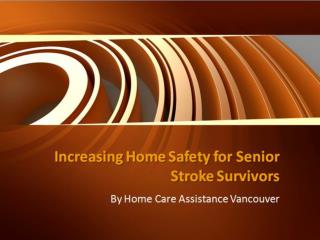 Increasing Home Safety for Senior Stroke Survivors