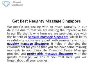 Get Best Naughty Massage Singapore