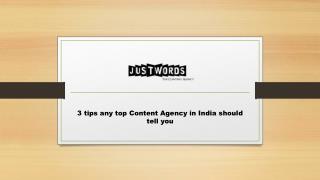 3 tips any top Content Agency in India should tell you