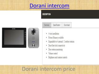 Dorani intercom