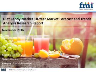 Diet Candy Market Growth, Trends, Absolute Opportunity and Value Chain 2016-2026