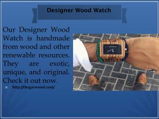 Designer Wood Watch