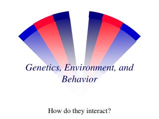Genetics, Environment, and Behavior