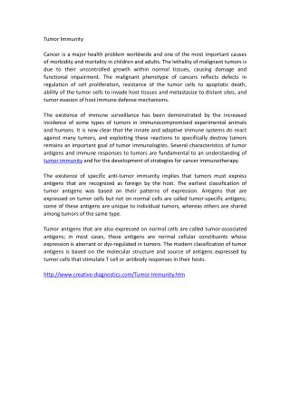 Tumor immunity