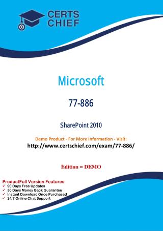 77-886 Exam Certification Questions