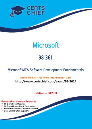98-361 Exam Certification Questions