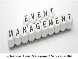 Professional Event Management Services in UAE