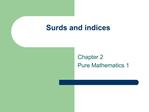 Surds and indices