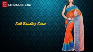 Bandhej sarees by ETHNICKART