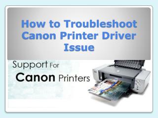 How to Troubleshoot Canon Printer Driver Issue