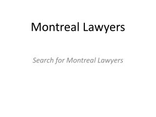Montreal Lawyers