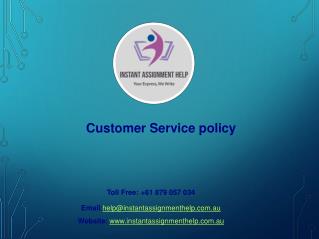 Sample PPT on Customer Service policy