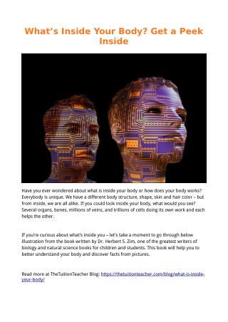 What's Inside Your Body? Get a Peek Inside