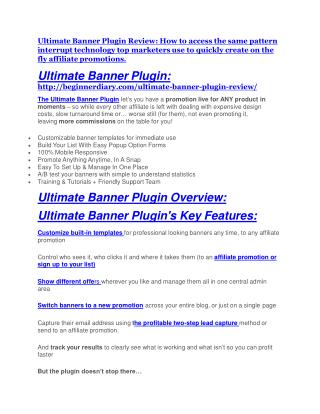 Ultimate Banner Plugin review demo-- Ultimate Banner Plugin FREE bonus