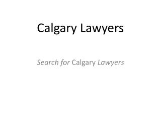 Calgary Lawyers