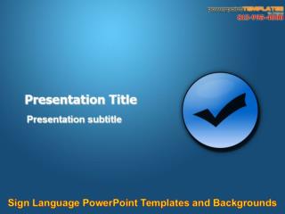 Sign Language PowerPoint Templates and Backgrounds