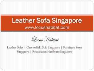 Leather Sofa Singapore - www.locushabitat.com