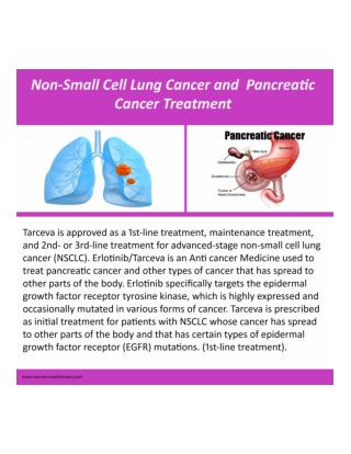 Non small cell lung cancer-Pancreatic cancer Treatment Medicine