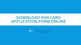 Online PAN card application form