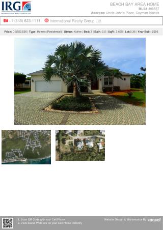 Beach Bay Area Home - Residential Property by IRG Cayman