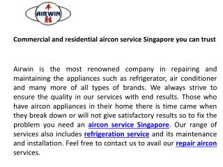 Air con servicing in singapore