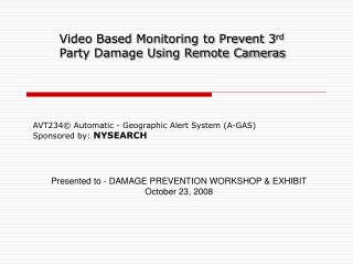 AVT234© Automatic - Geographic Alert System (A-GAS) Sponsored by: NYSEARCH