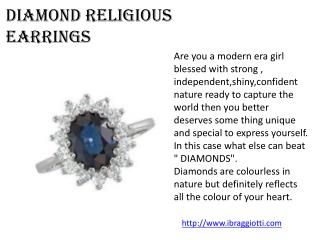 Diamond Religious Earrings