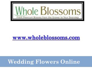 Wedding Flowers Online - www.wholeblossoms.com