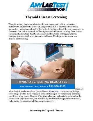 Thyroid Screening Test