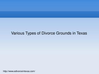 Various Types of Divorce Grounds of Divorce in Texas