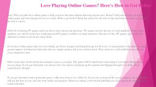 Stop Letting Online Games Get the Best of You! Try These Top Tips and Techniques!