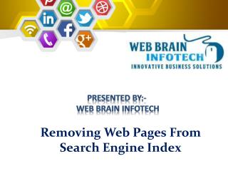 Removing Web Pages From Search Engine Index | Web Brain InfoTech