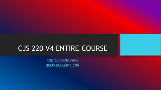 CJS 220 V4 ENTIRE COURSE